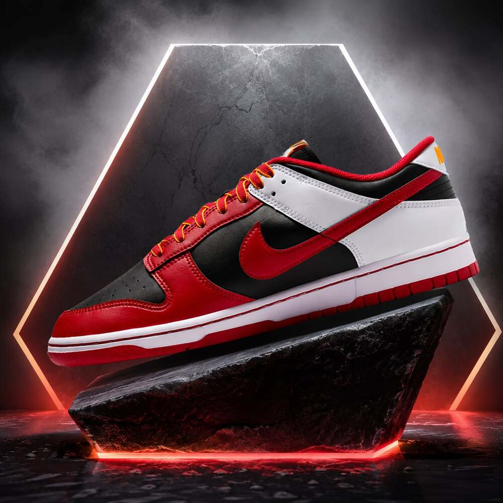 Nike Dunk Low Retro RIV (Black/University Red/White) Size 9.5